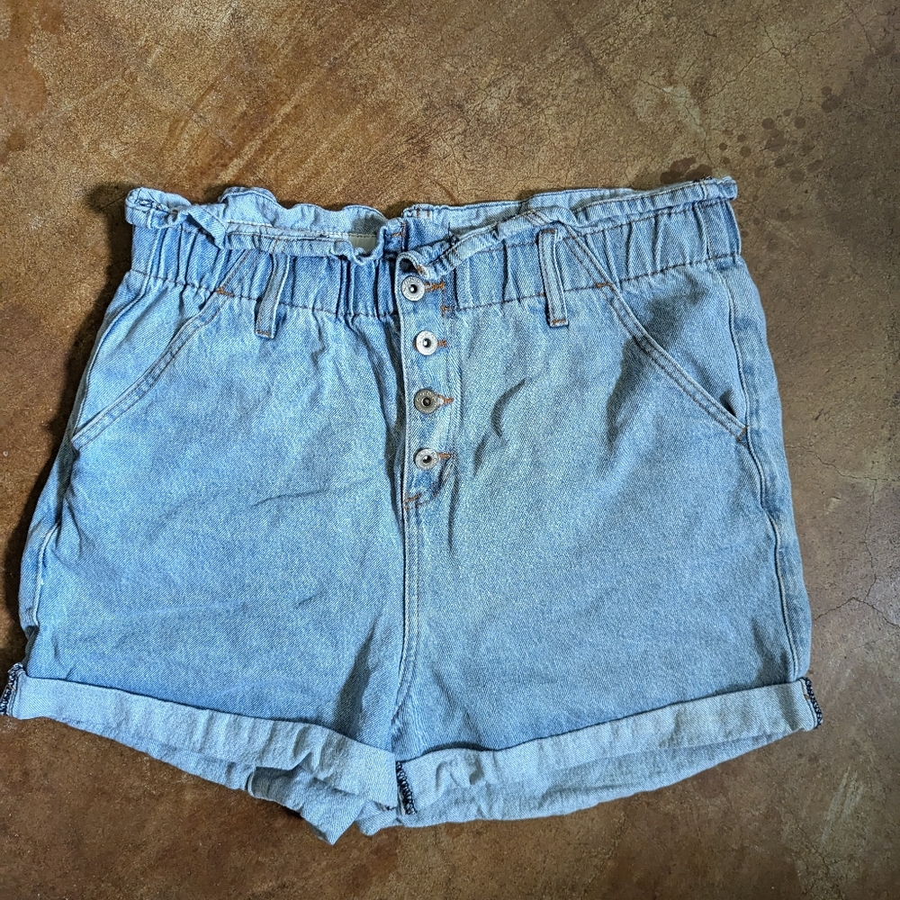 Vintage Paper Bag Denim Shorts